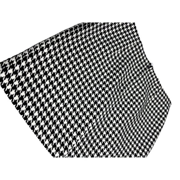 H&M Mini Skirt Wool Blend Houndstooth Black/White – Size 6 – Office/Casual - Picture 2 of 3